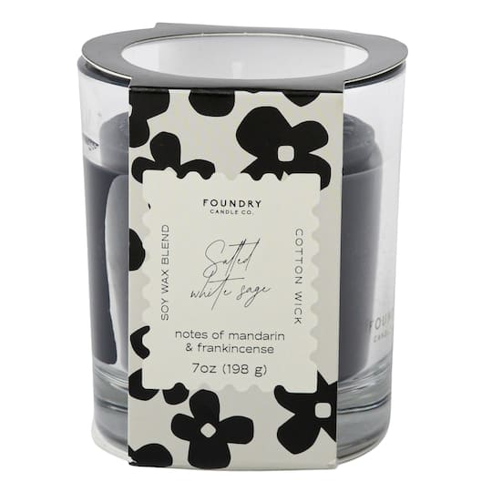 Foundry Candle Co. 7oz. Salted White Sage Stamped Scented Candle
